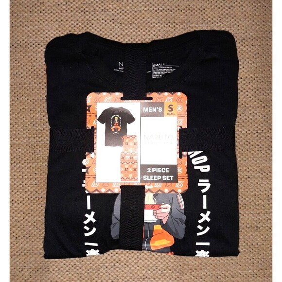 NARUTO SHIPPUDEN COLLECTION MEN'S 2 PIECE SLEEP TEE & PANT SET (SIZE S) - NEW!!! - Picture 3 of 6